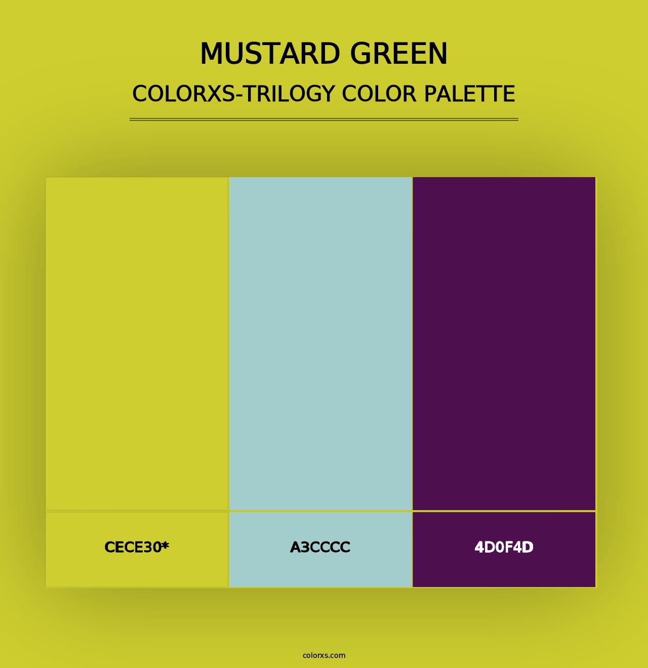 Mustard Green - Colorxs Trilogy Palette