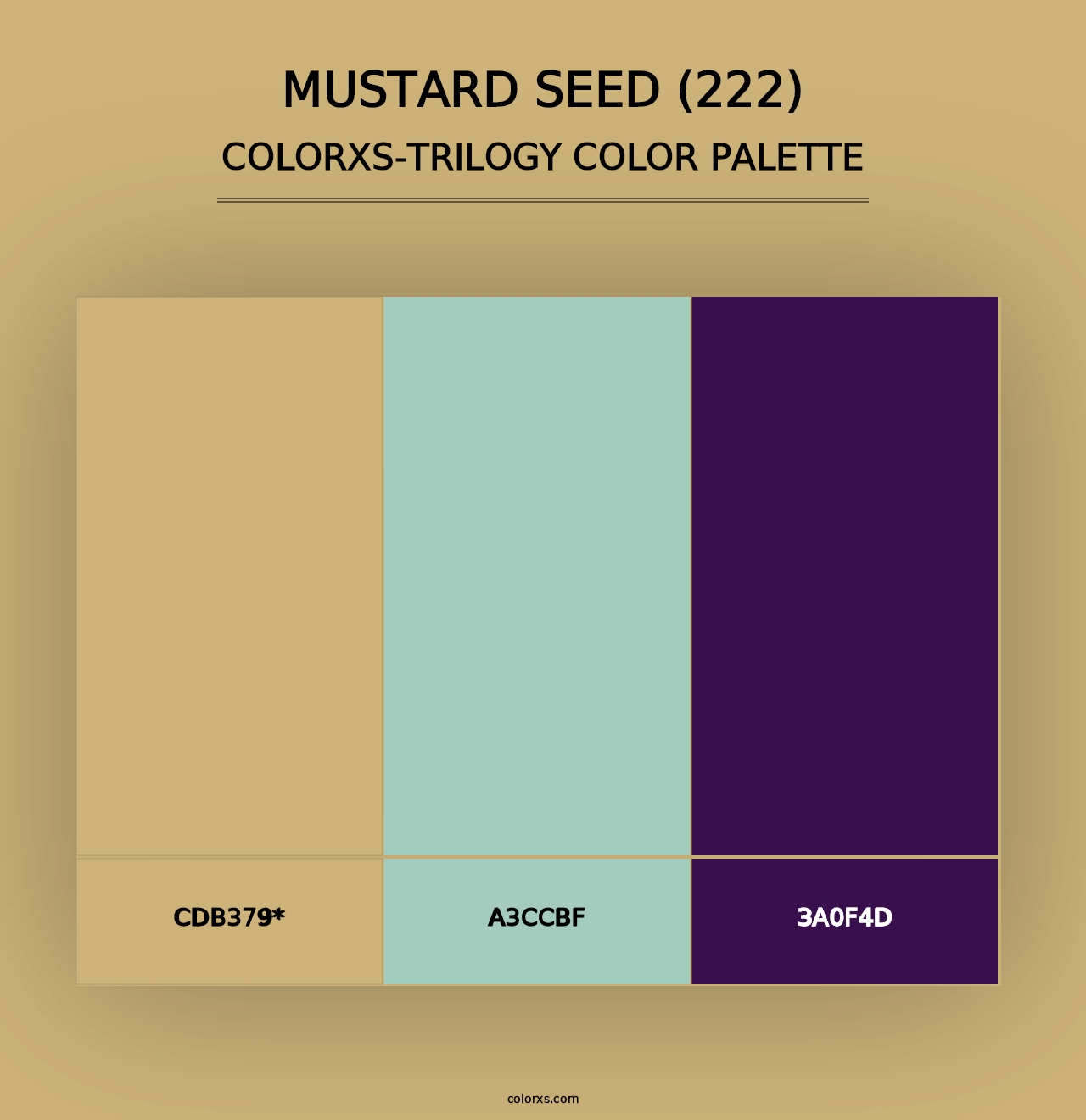 Mustard Seed (222) - Colorxs Trilogy Palette