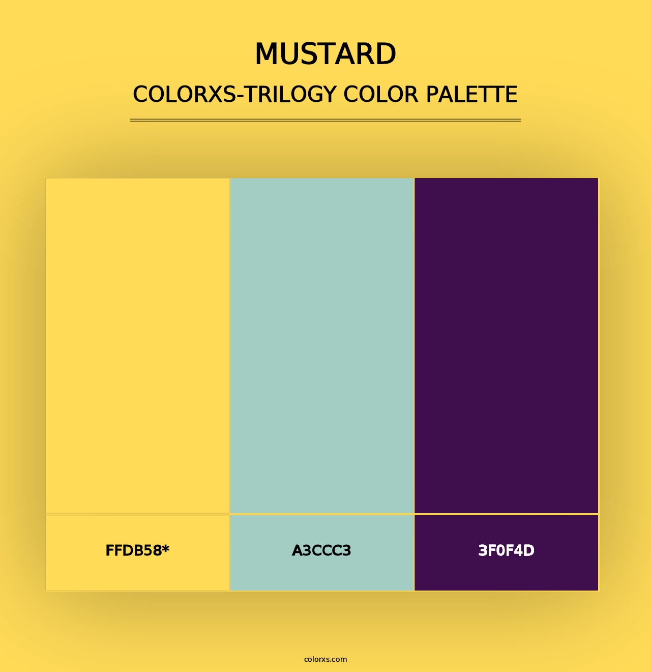 Mustard - Colorxs Trilogy Palette