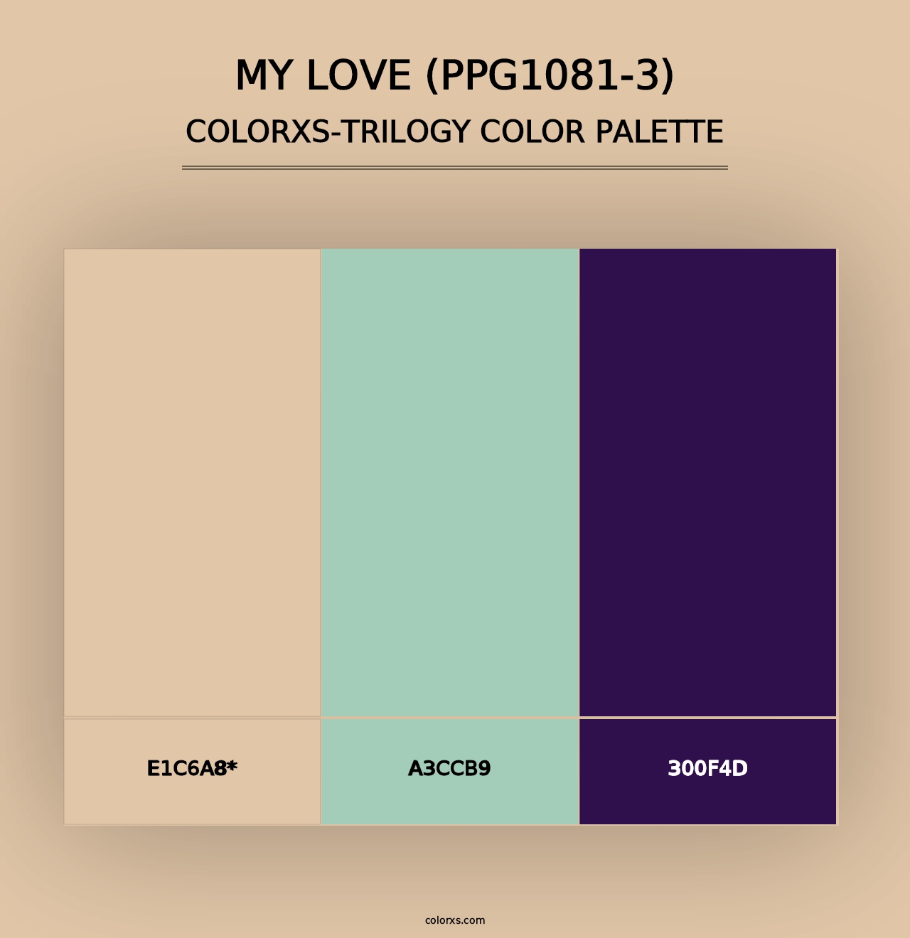 My Love (PPG1081-3) - Colorxs Trilogy Palette