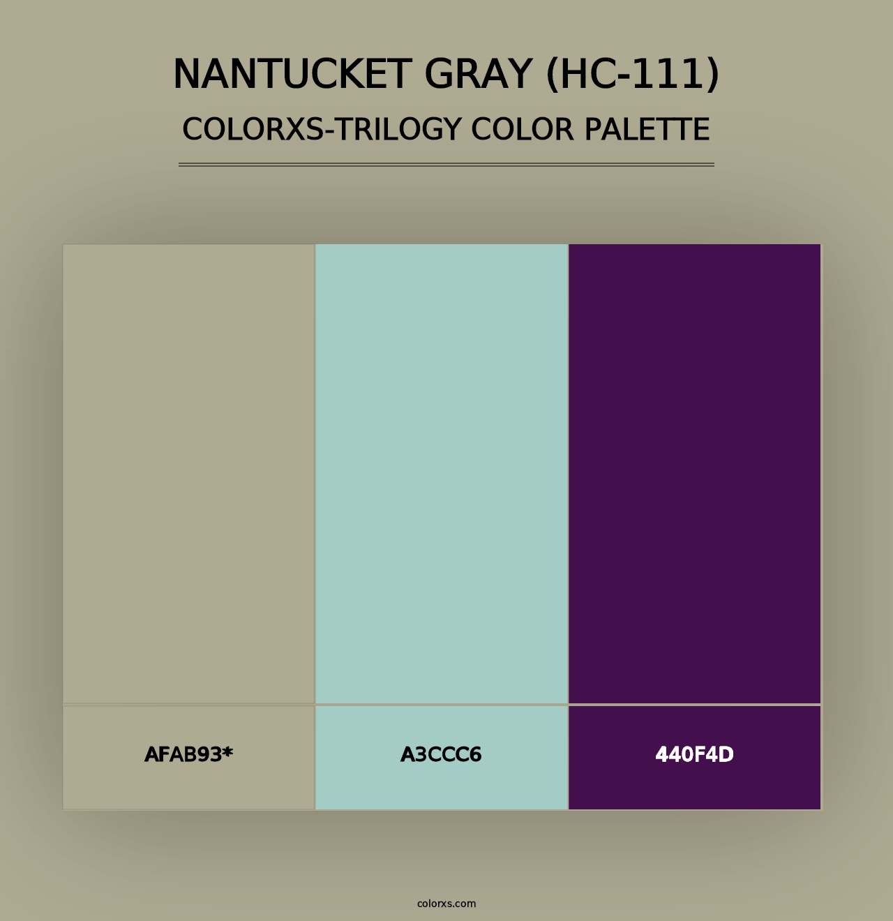 Nantucket Gray (HC-111) - Colorxs Trilogy Palette