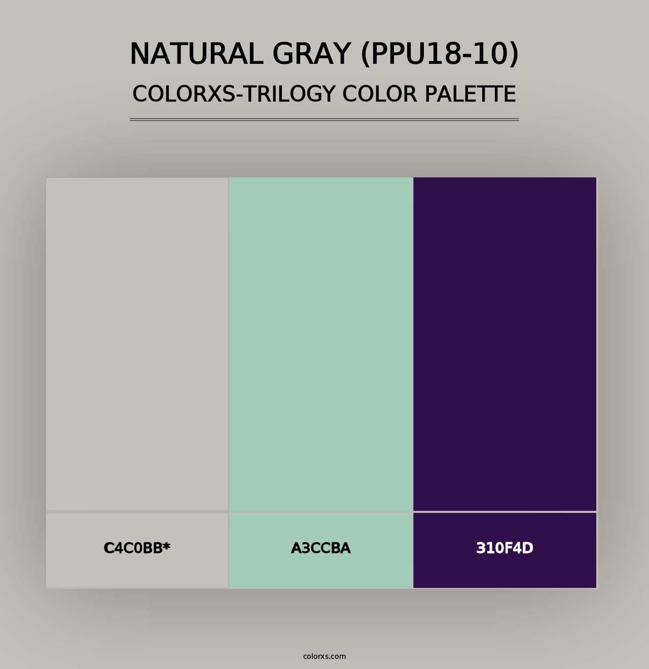 Natural Gray (PPU18-10) - Colorxs Trilogy Palette