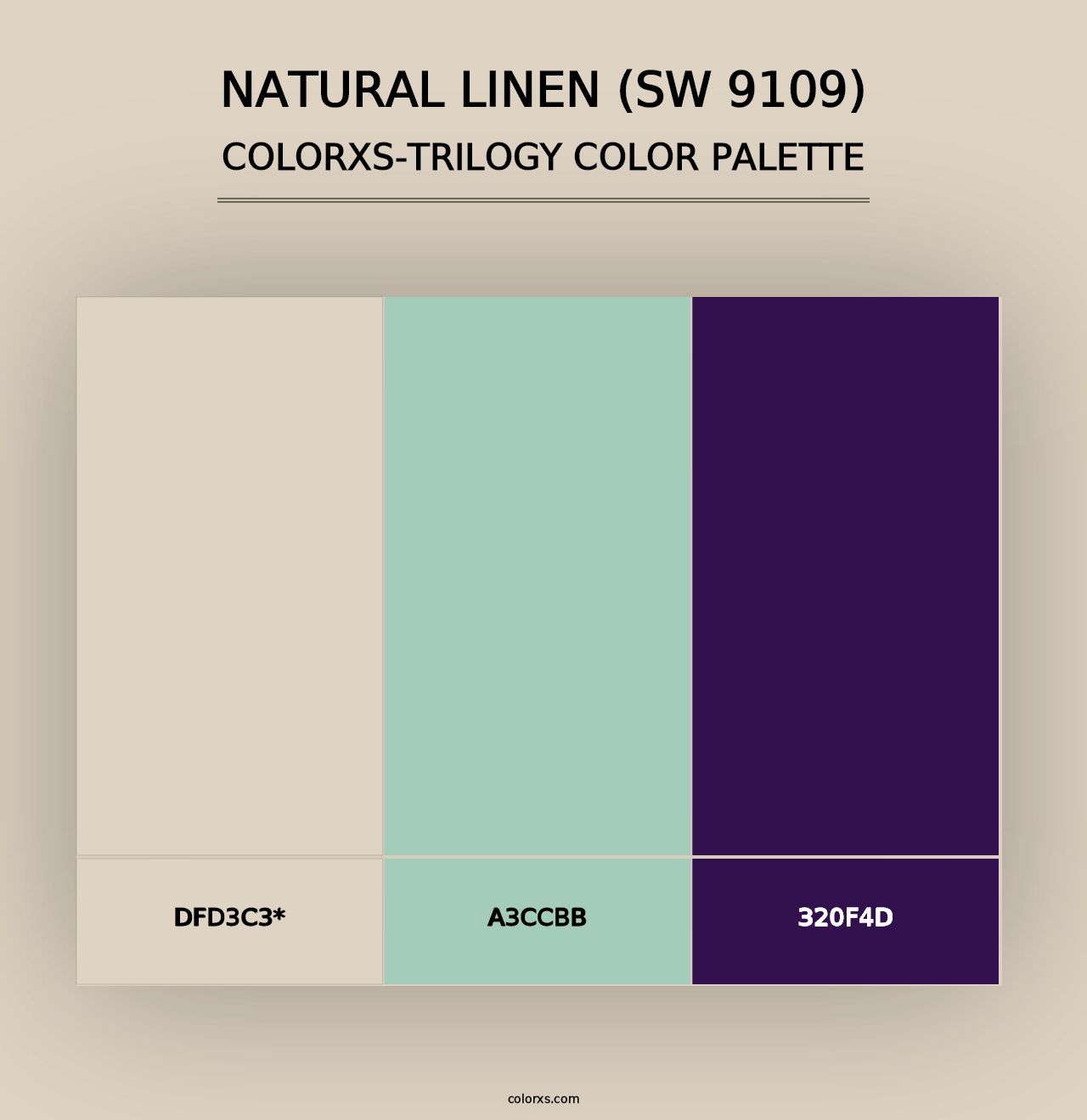 Natural Linen (SW 9109) - Colorxs Trilogy Palette