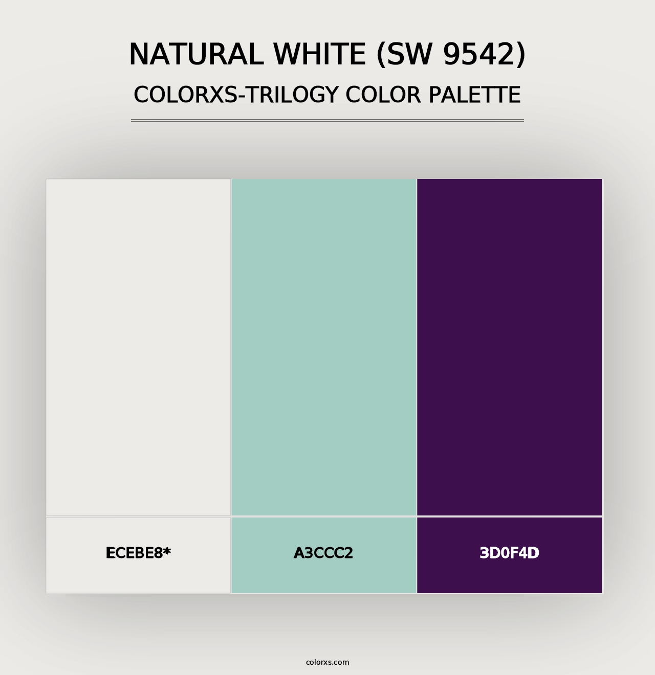 Natural White (SW 9542) - Colorxs Trilogy Palette