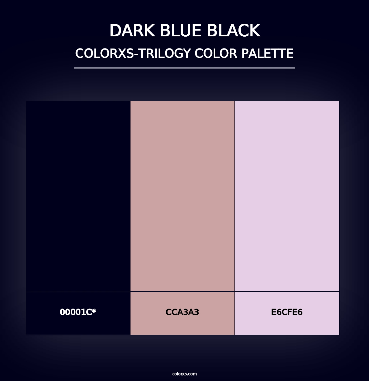 Dark Blue Black - Colorxs Trilogy Palette