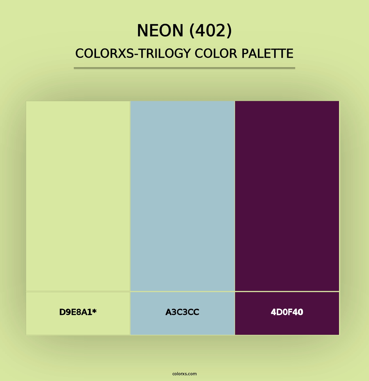 Neon (402) - Colorxs Trilogy Palette