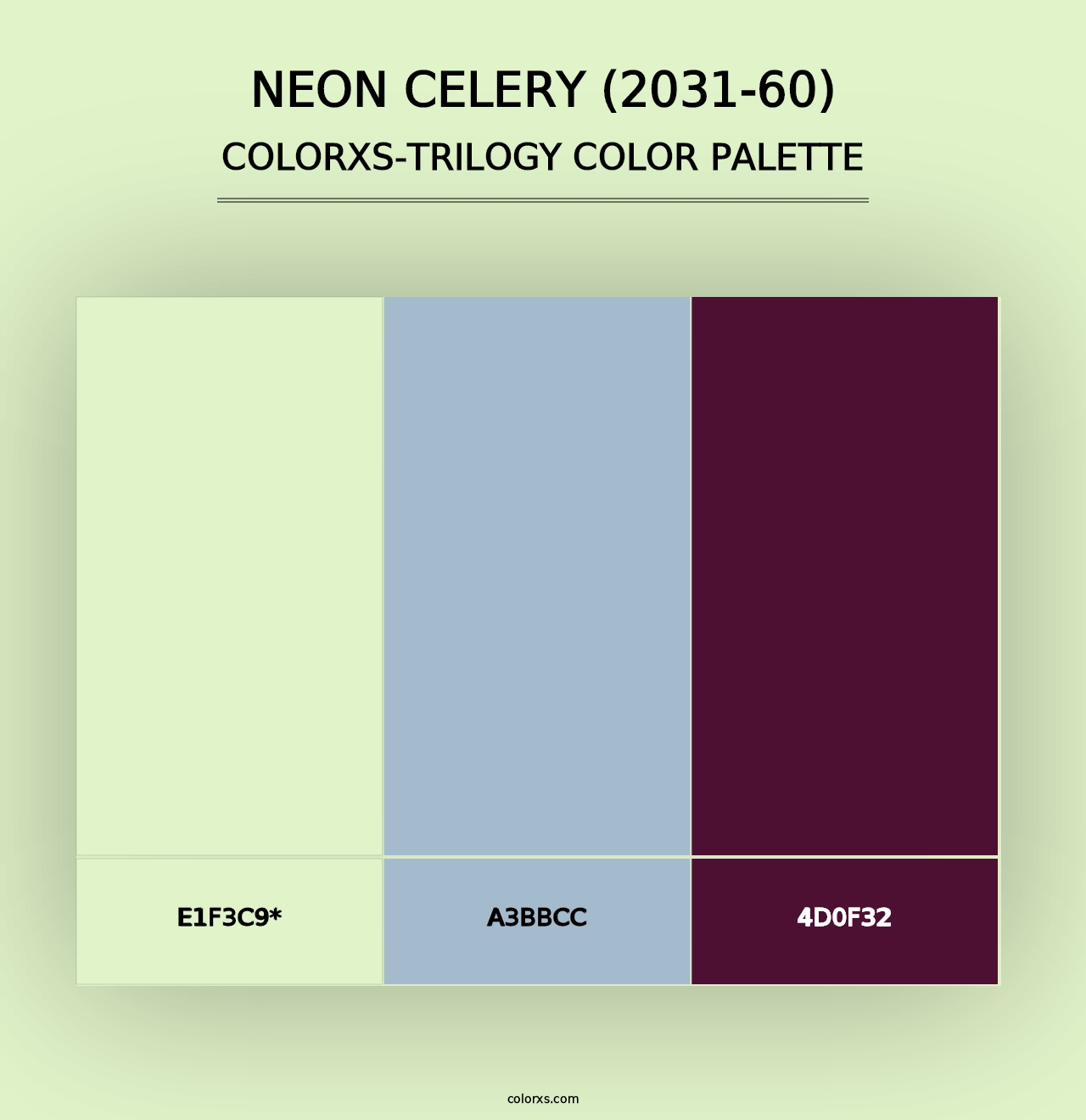 Neon Celery (2031-60) - Colorxs Trilogy Palette