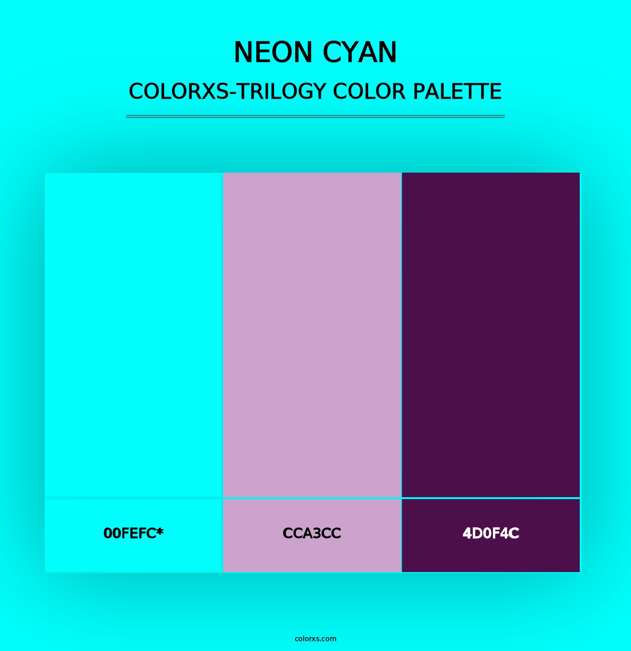 Neon Cyan - Colorxs Trilogy Palette