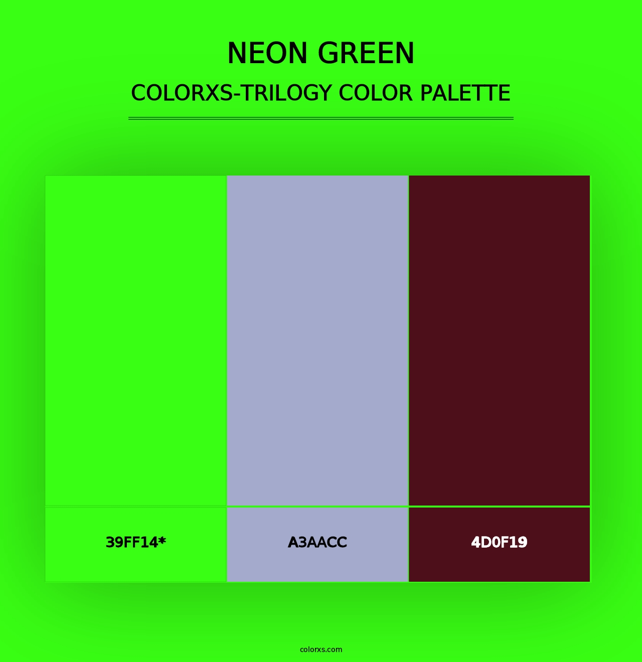 Neon Green - Colorxs Trilogy Palette