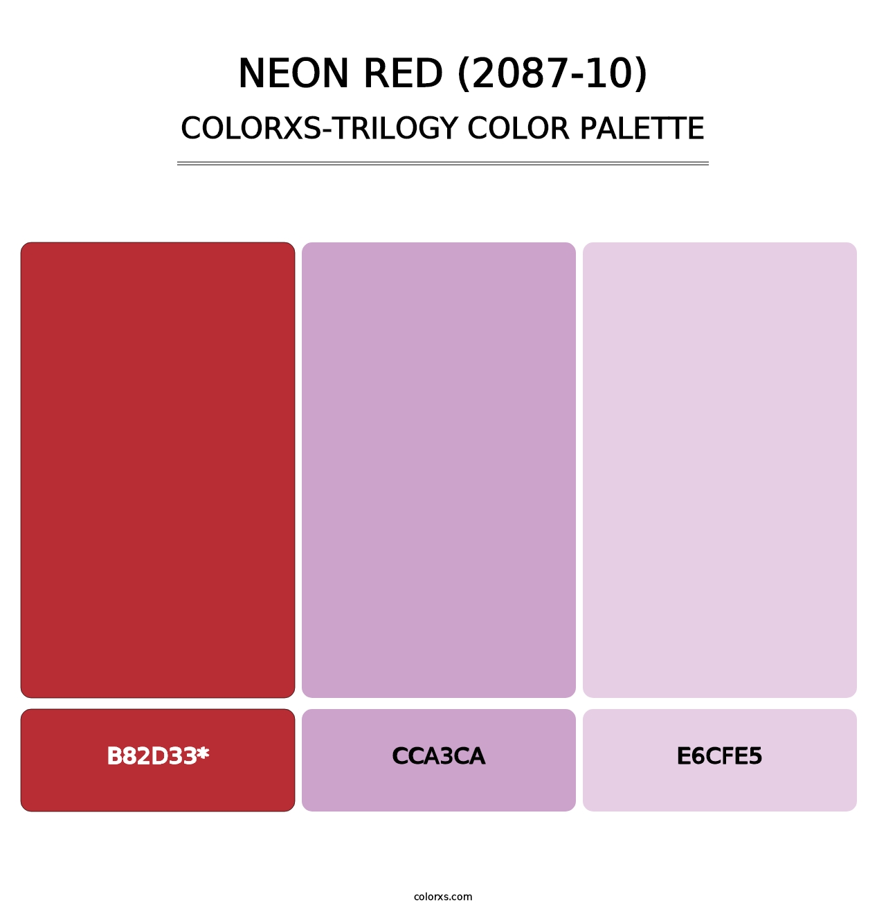 Neon Red (2087-10) - Colorxs Trilogy Palette