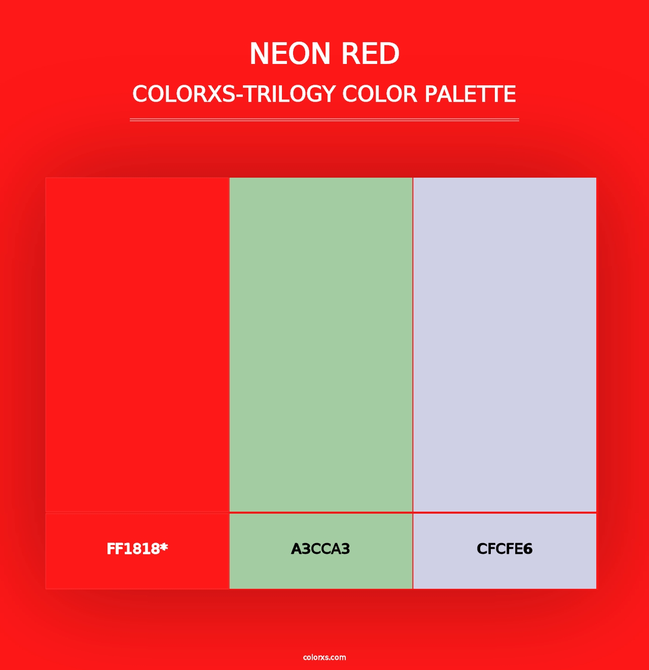 Neon Red - Colorxs Trilogy Palette