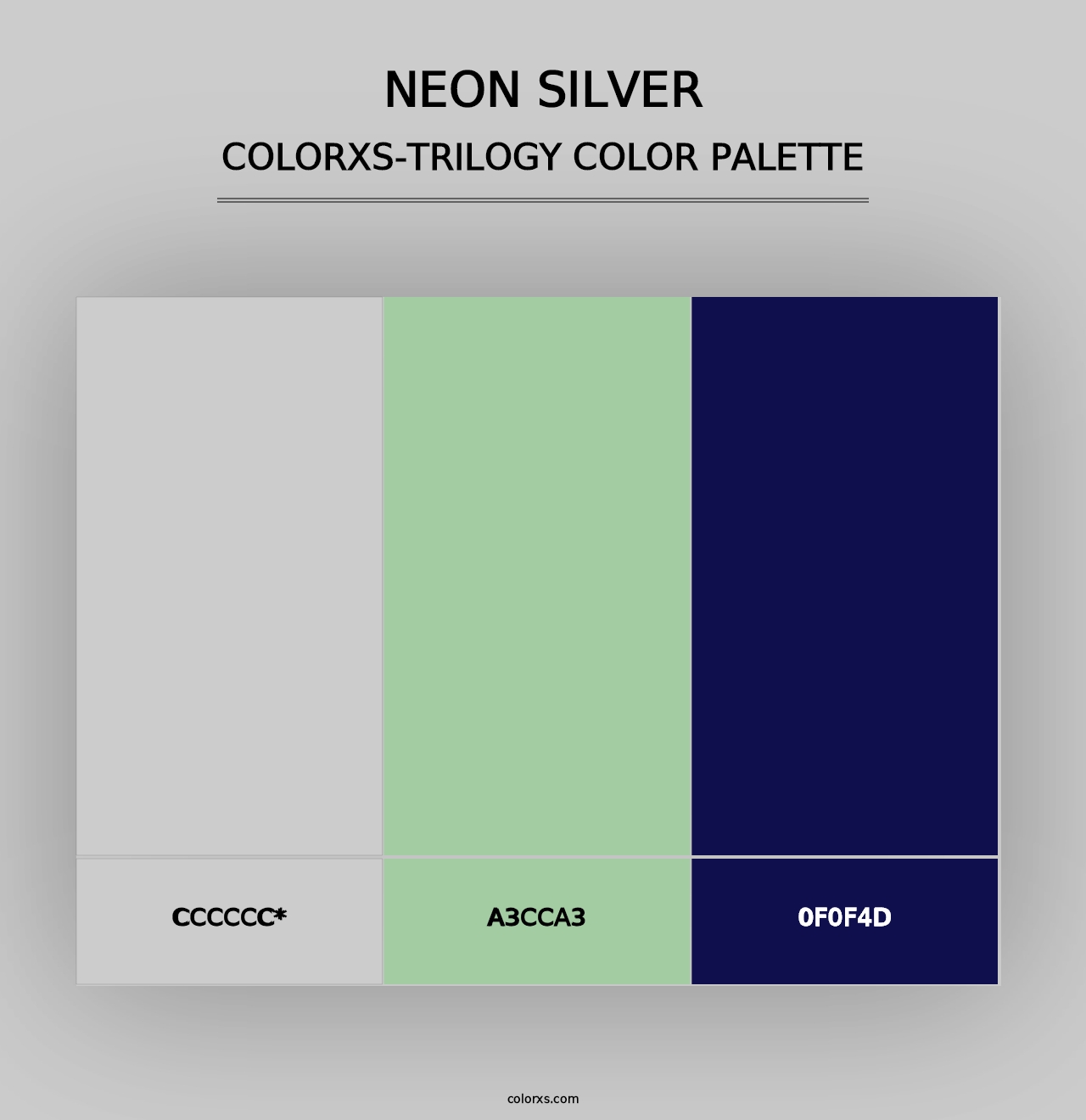 Neon Silver - Colorxs Trilogy Palette