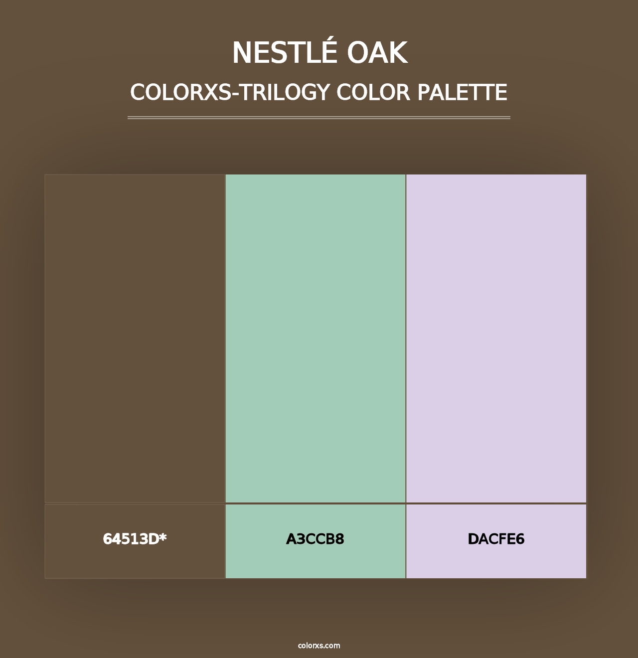 Nestlé Oak - Colorxs Trilogy Palette