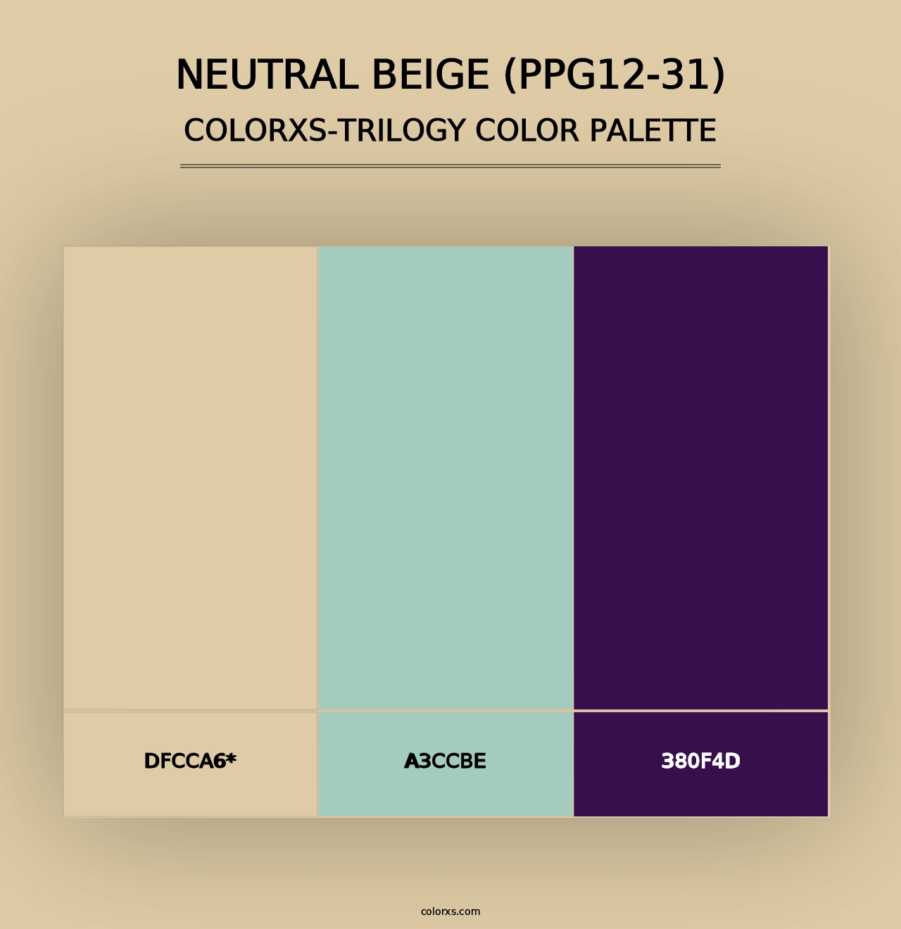 Neutral Beige (PPG12-31) - Colorxs Trilogy Palette