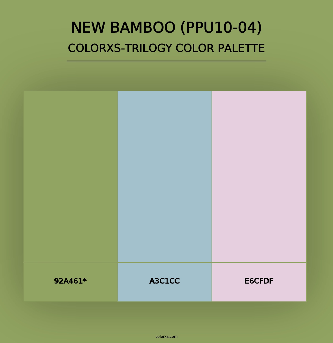 New Bamboo (PPU10-04) - Colorxs Trilogy Palette