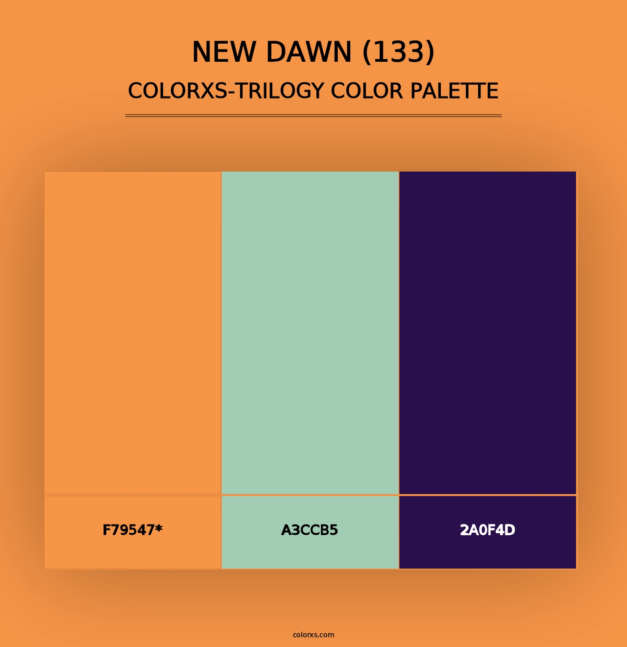 New Dawn (133) - Colorxs Trilogy Palette