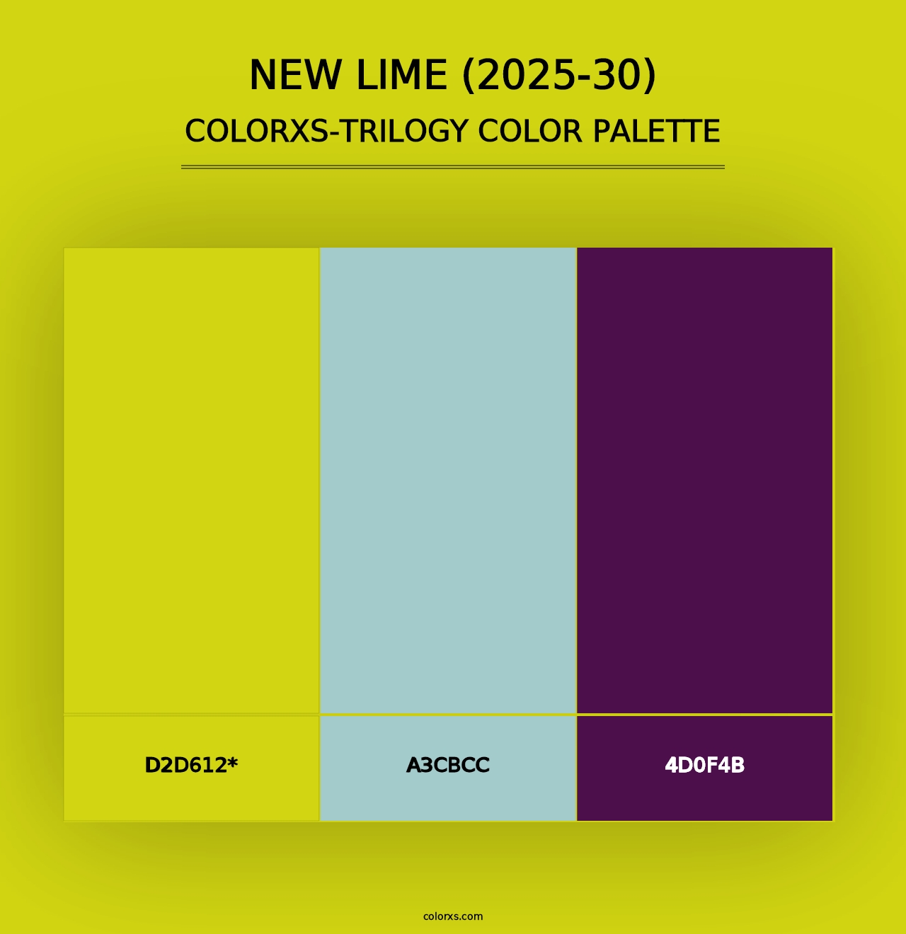 New Lime (2025-30) - Colorxs Trilogy Palette