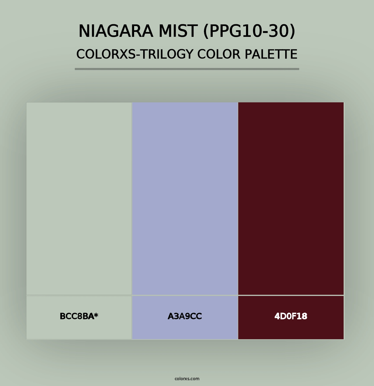 Niagara Mist (PPG10-30) - Colorxs Trilogy Palette