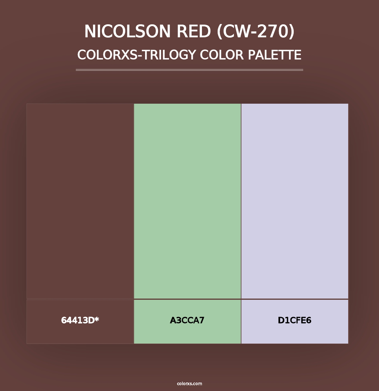 Nicolson Red (CW-270) - Colorxs Trilogy Palette