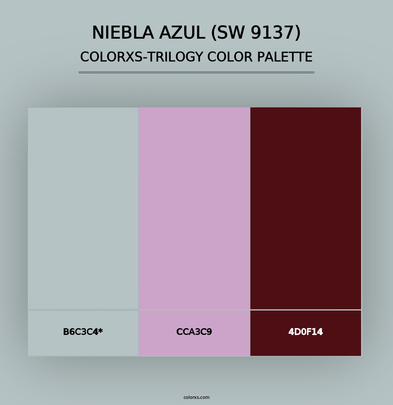 Niebla Azul (SW 9137) - Colorxs Trilogy Palette