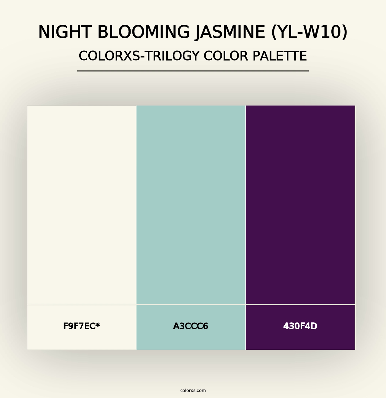 Night Blooming Jasmine (YL-W10) - Colorxs Trilogy Palette