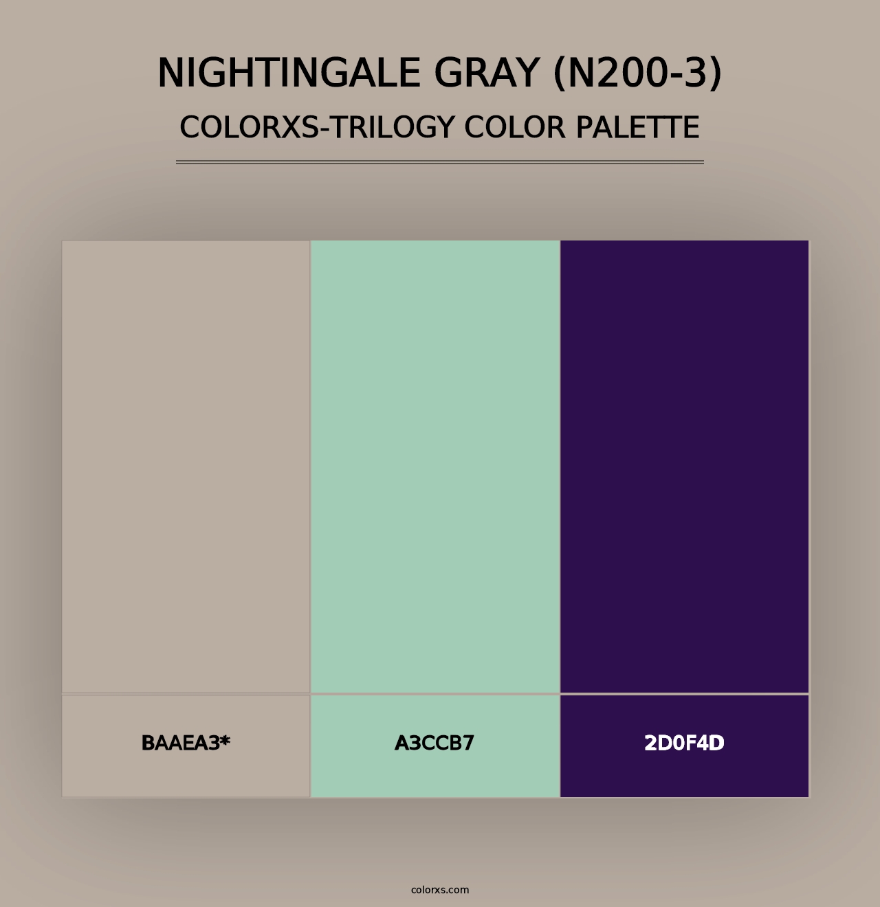 Nightingale Gray (N200-3) - Colorxs Trilogy Palette