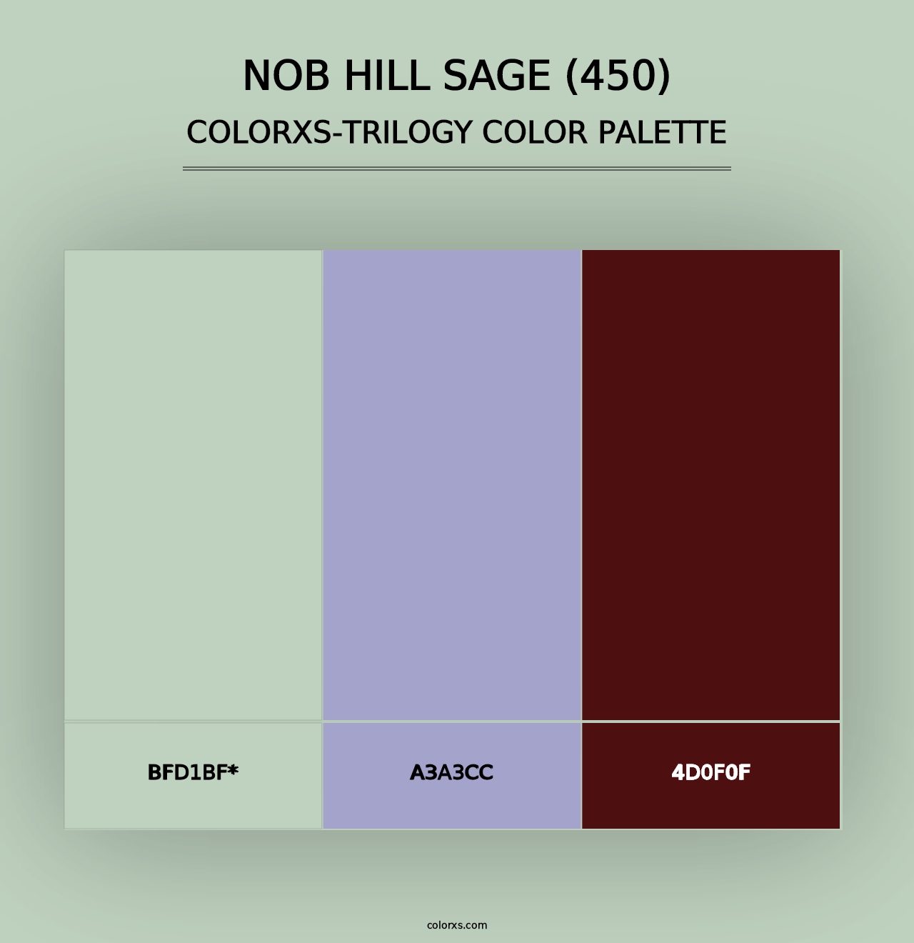 Nob Hill Sage (450) - Colorxs Trilogy Palette