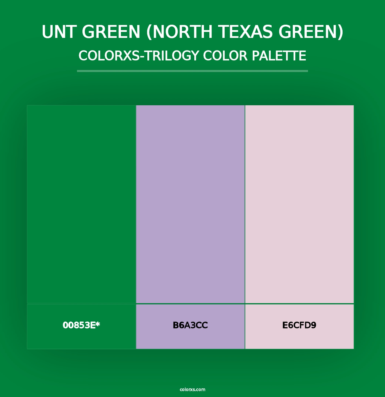 UNT Green (North Texas Green) - Colorxs Trilogy Palette