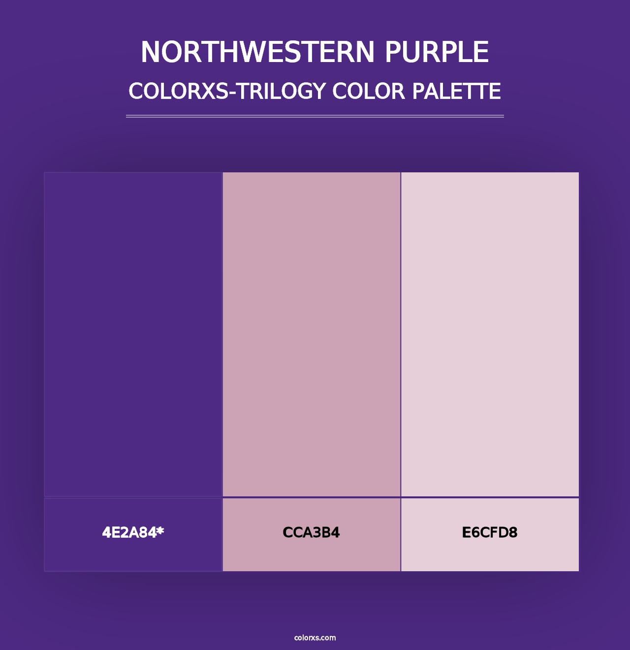 Northwestern Purple - Colorxs Trilogy Palette