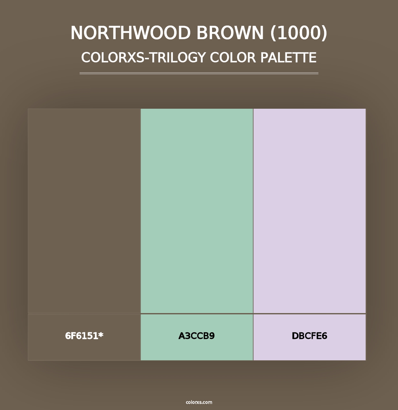 Northwood Brown (1000) - Colorxs Trilogy Palette