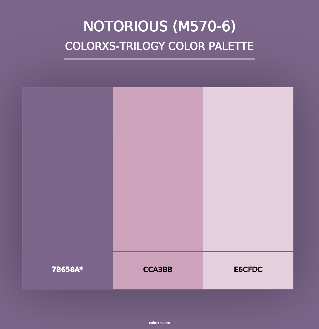 Notorious (M570-6) - Colorxs Trilogy Palette