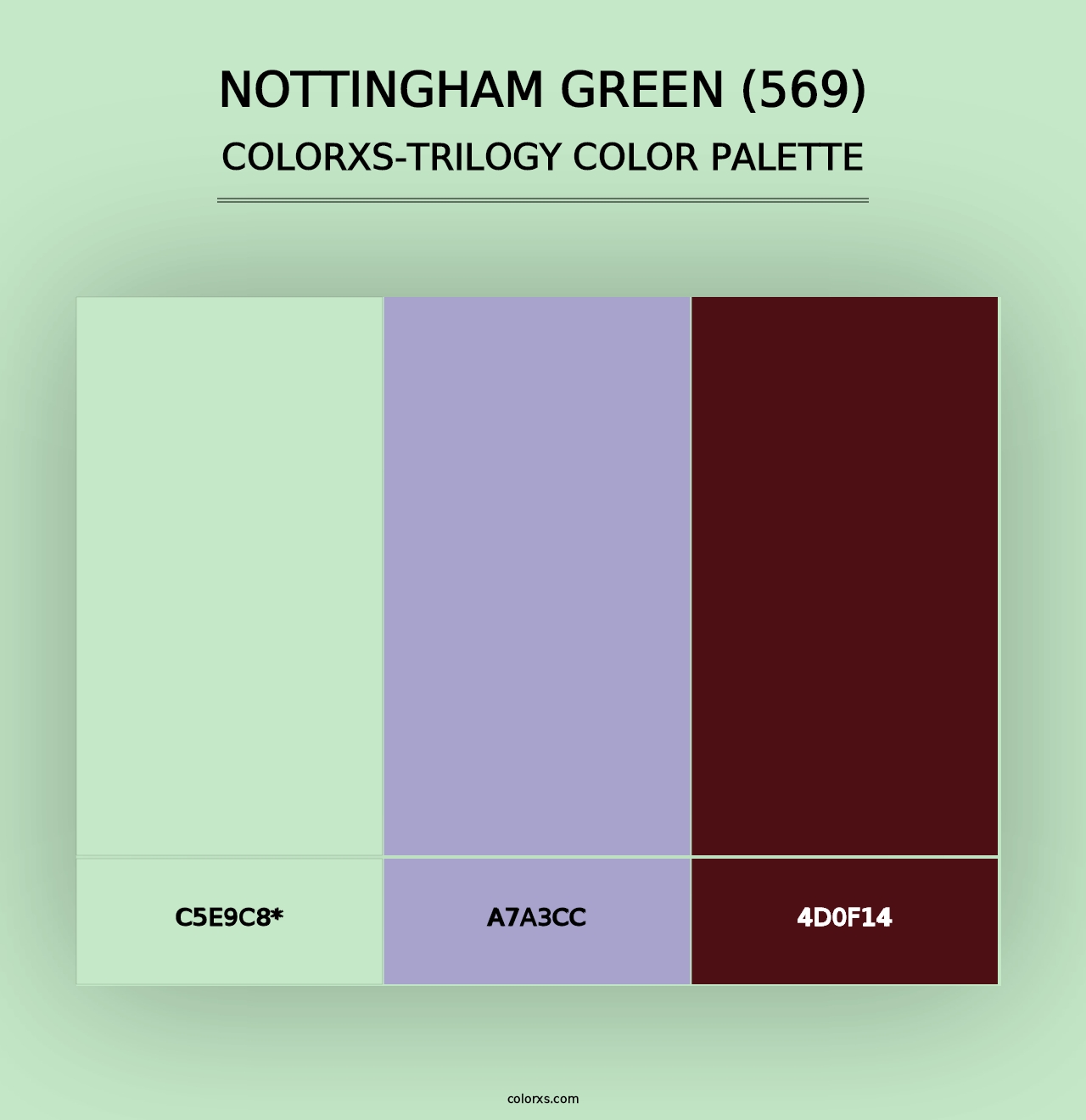 Nottingham Green (569) - Colorxs Trilogy Palette