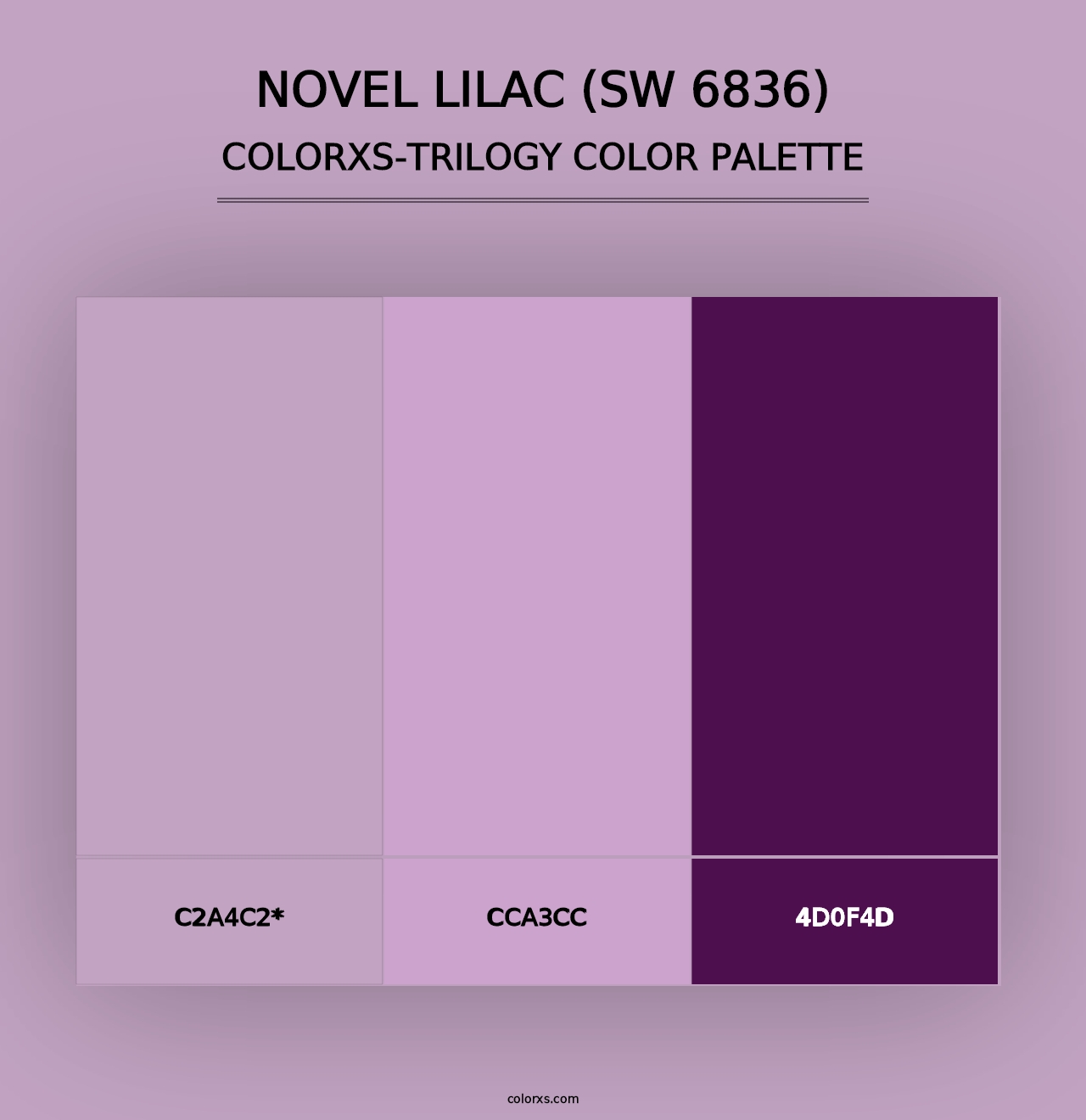 Novel Lilac (SW 6836) - Colorxs Trilogy Palette