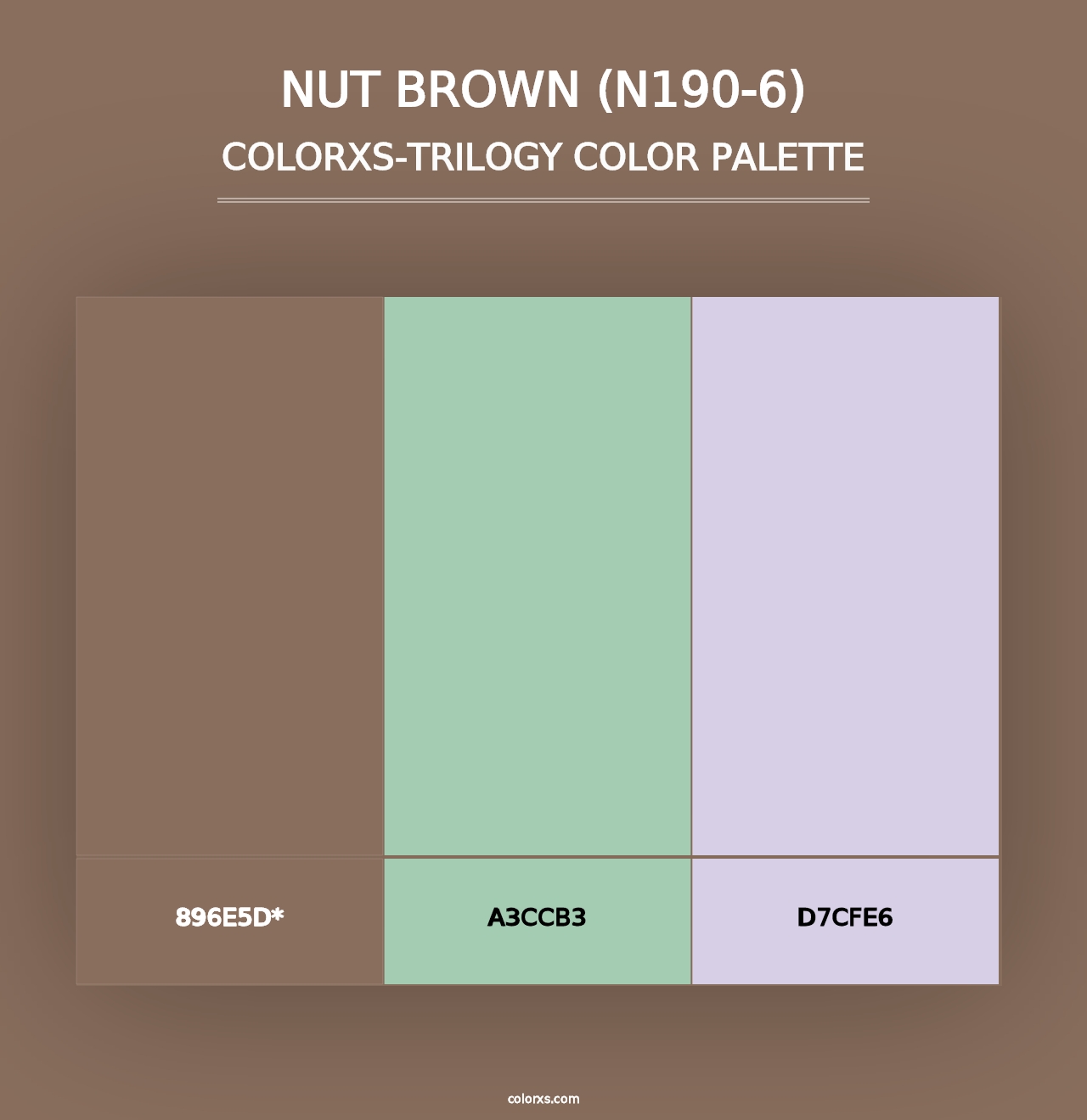 Nut Brown (N190-6) - Colorxs Trilogy Palette