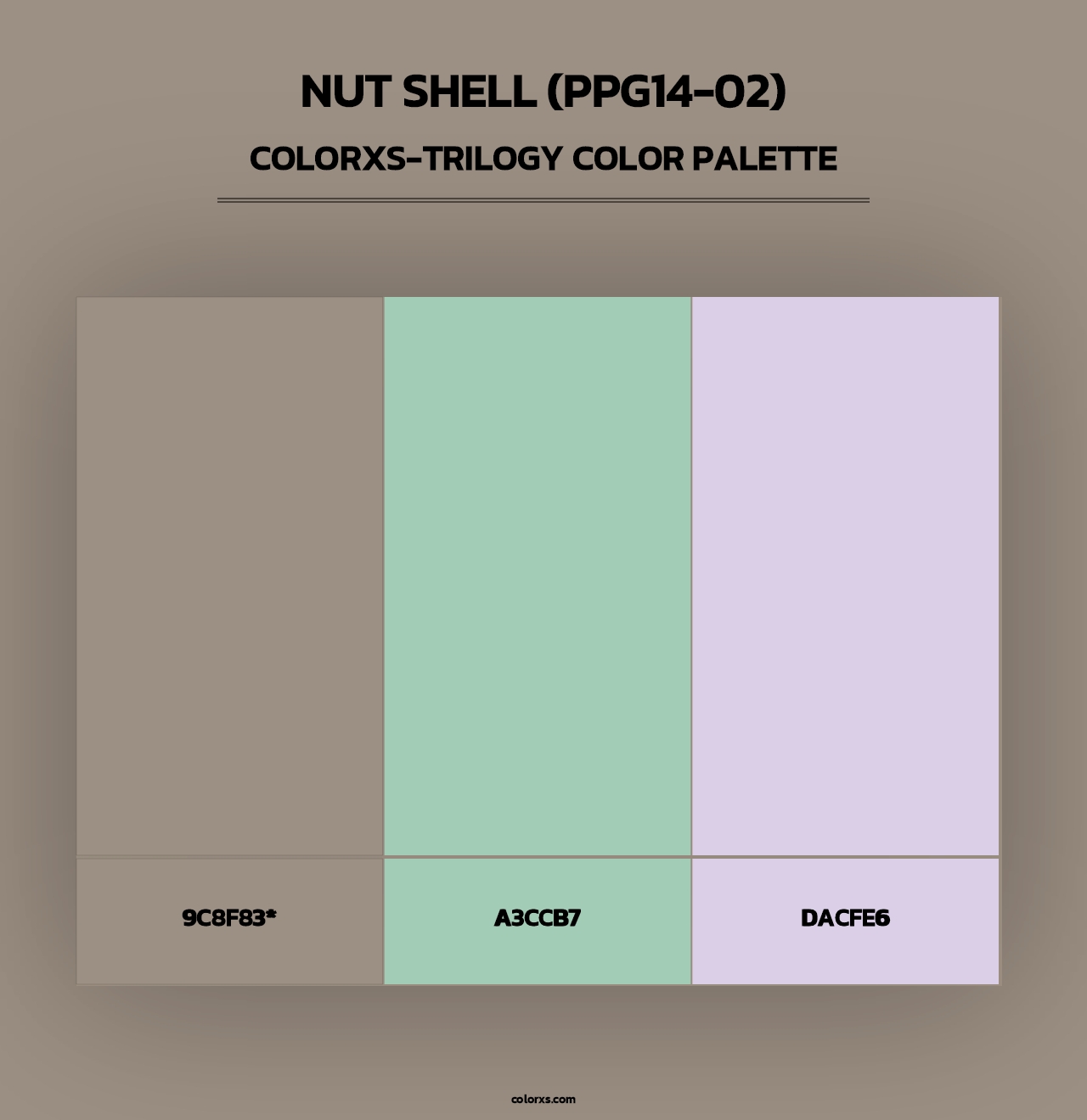 Nut Shell (PPG14-02) - Colorxs Trilogy Palette