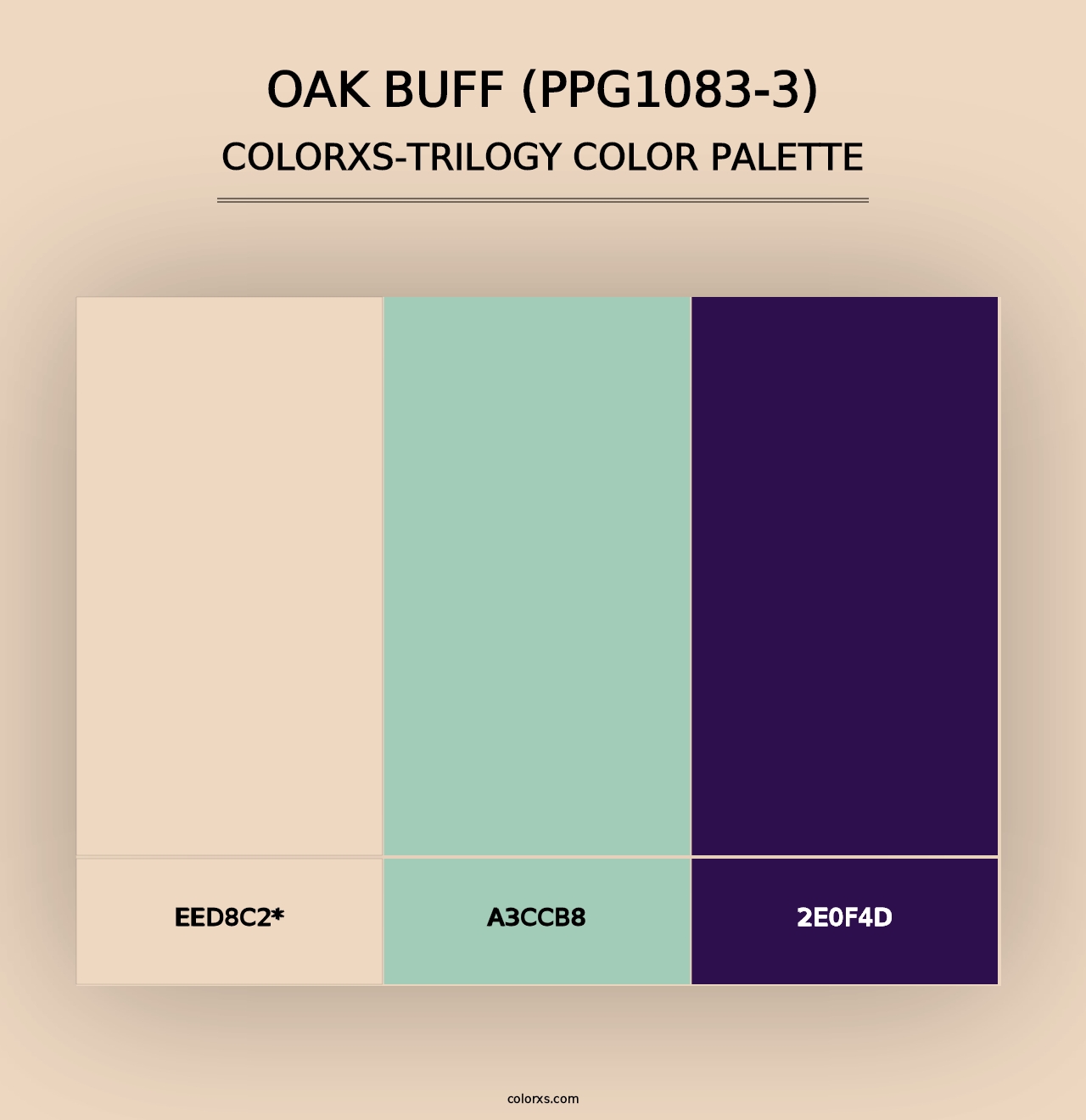 Oak Buff (PPG1083-3) - Colorxs Trilogy Palette