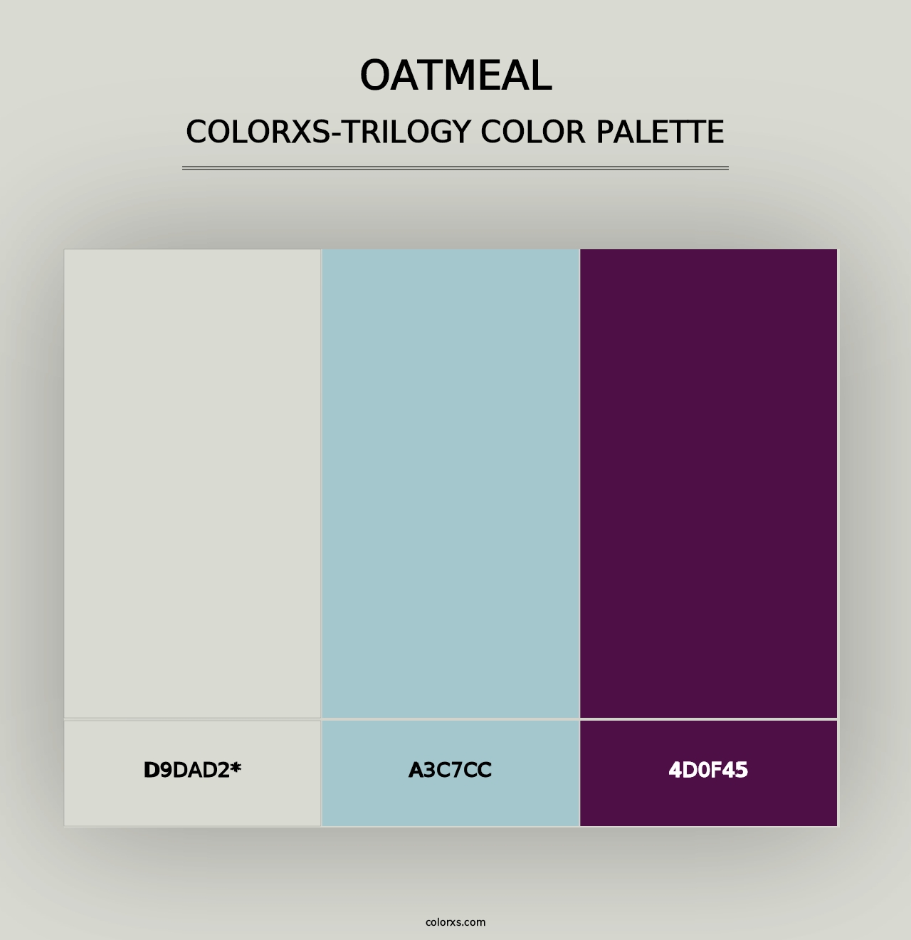 Oatmeal - Colorxs Trilogy Palette