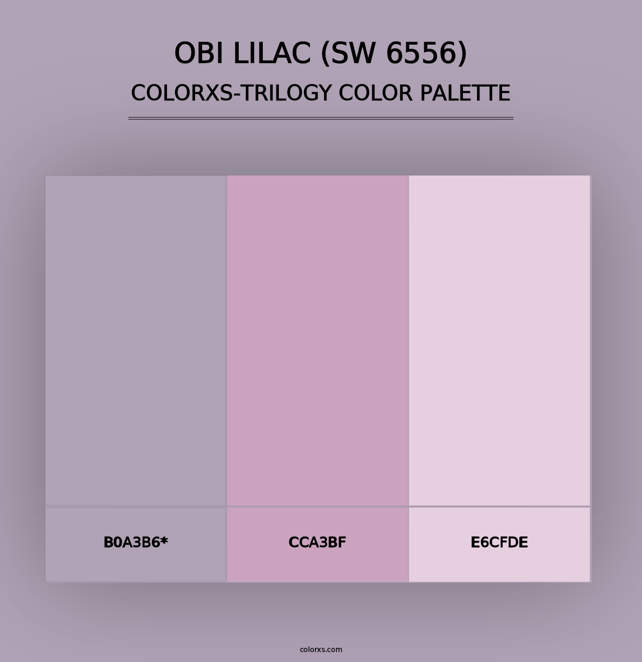 Obi Lilac (SW 6556) - Colorxs Trilogy Palette