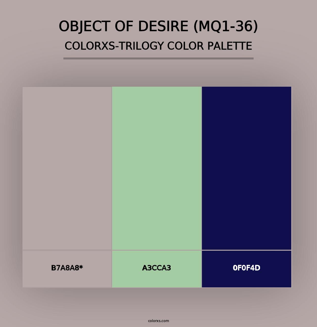 Object Of Desire (MQ1-36) - Colorxs Trilogy Palette