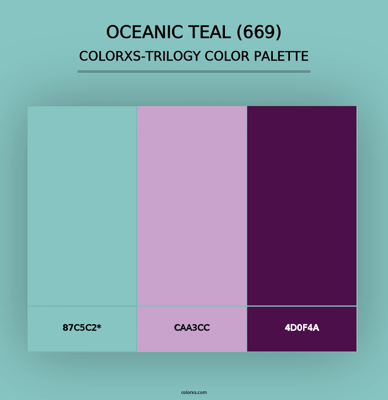 Oceanic Teal (669) - Colorxs Trilogy Palette