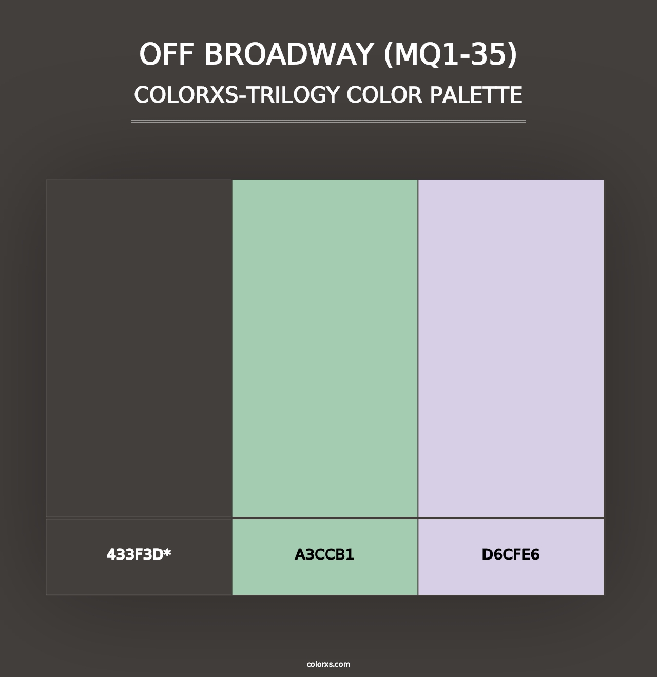 Off Broadway (MQ1-35) - Colorxs Trilogy Palette