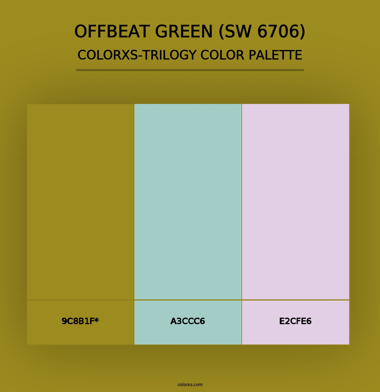 Offbeat Green (SW 6706) - Colorxs Trilogy Palette