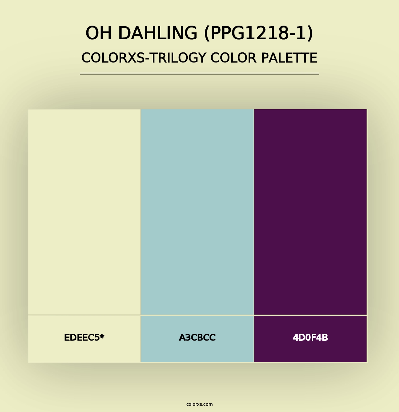 Oh Dahling (PPG1218-1) - Colorxs Trilogy Palette