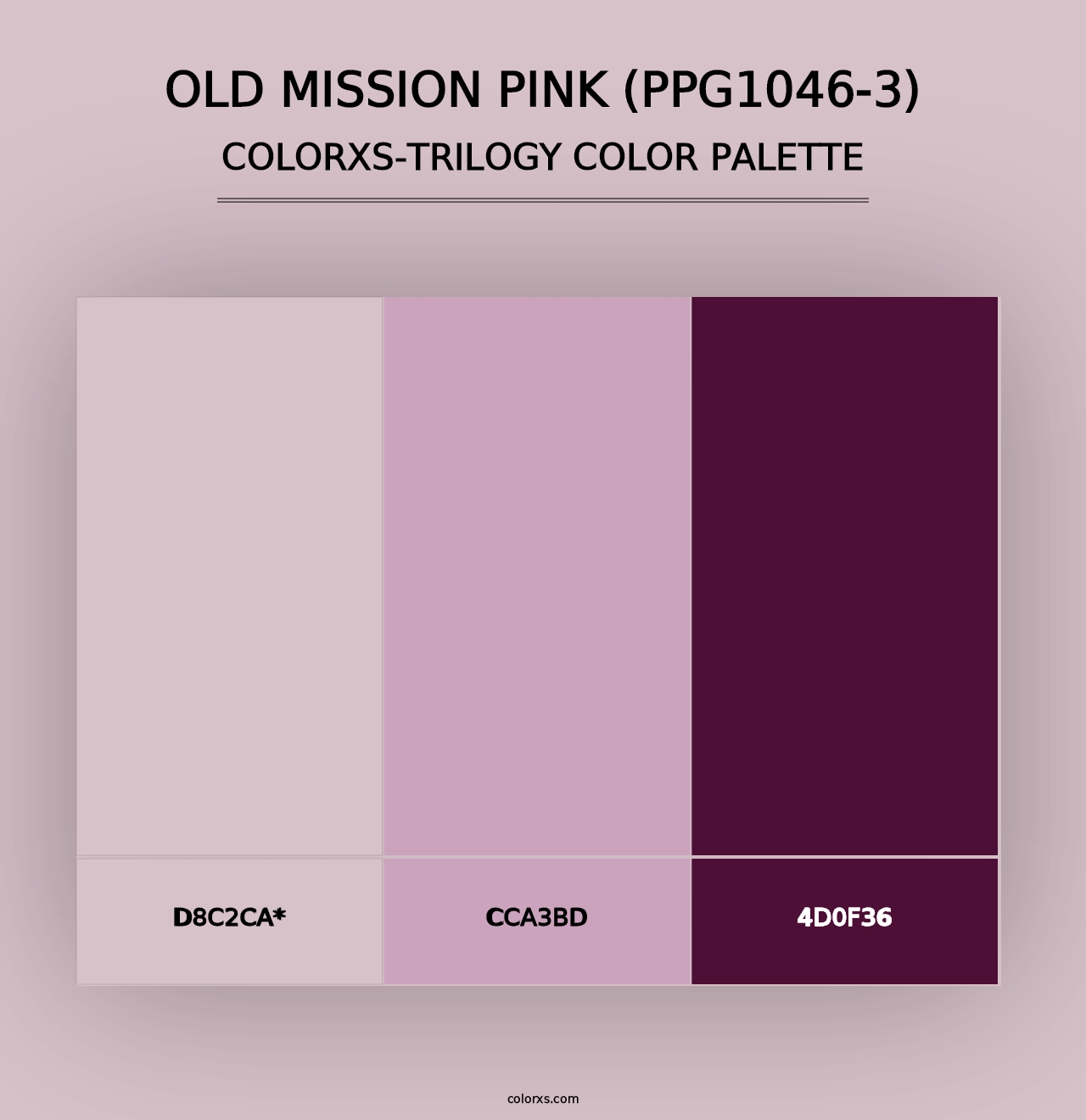 Old Mission Pink (PPG1046-3) - Colorxs Trilogy Palette