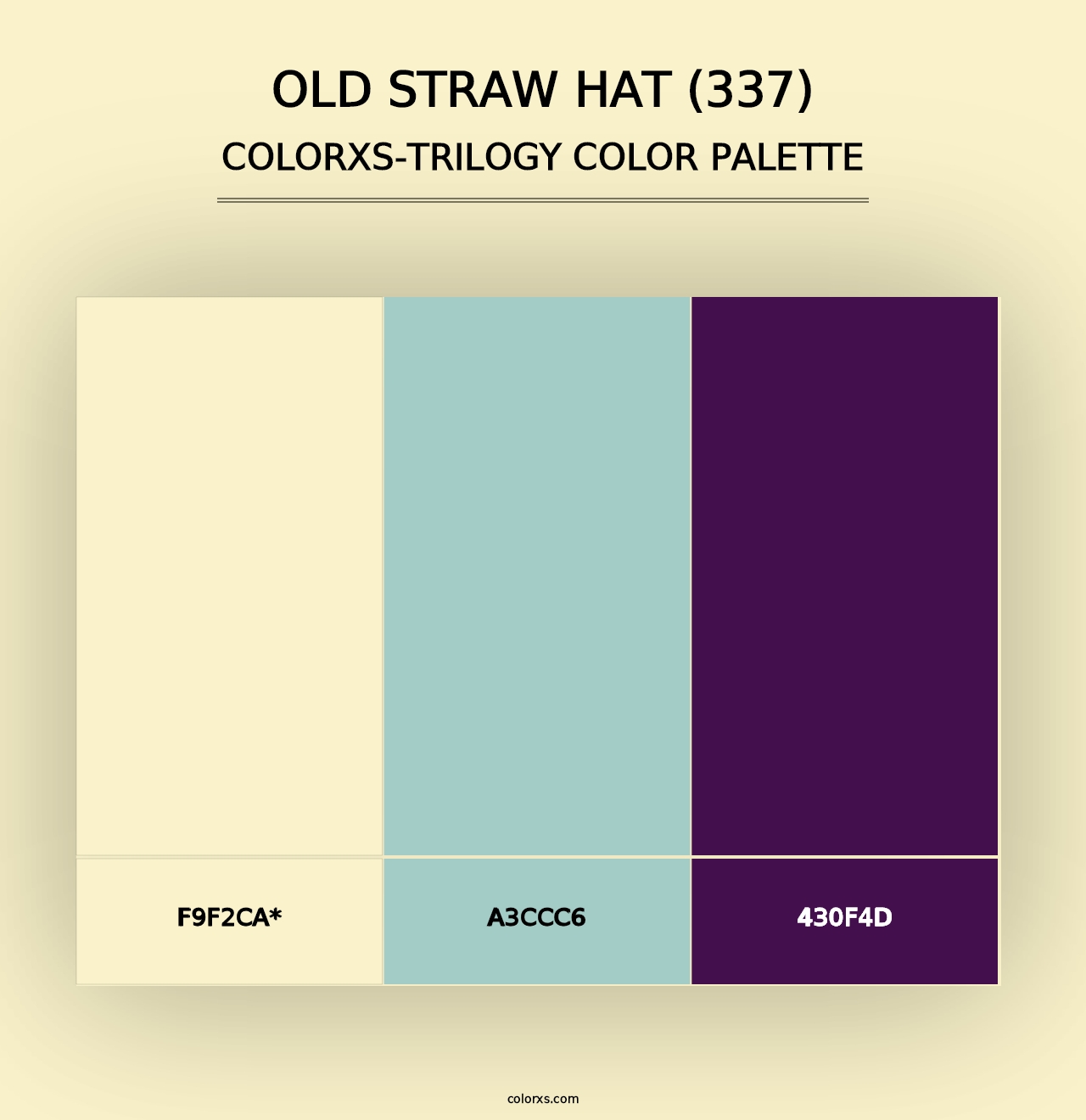 Old Straw Hat (337) - Colorxs Trilogy Palette