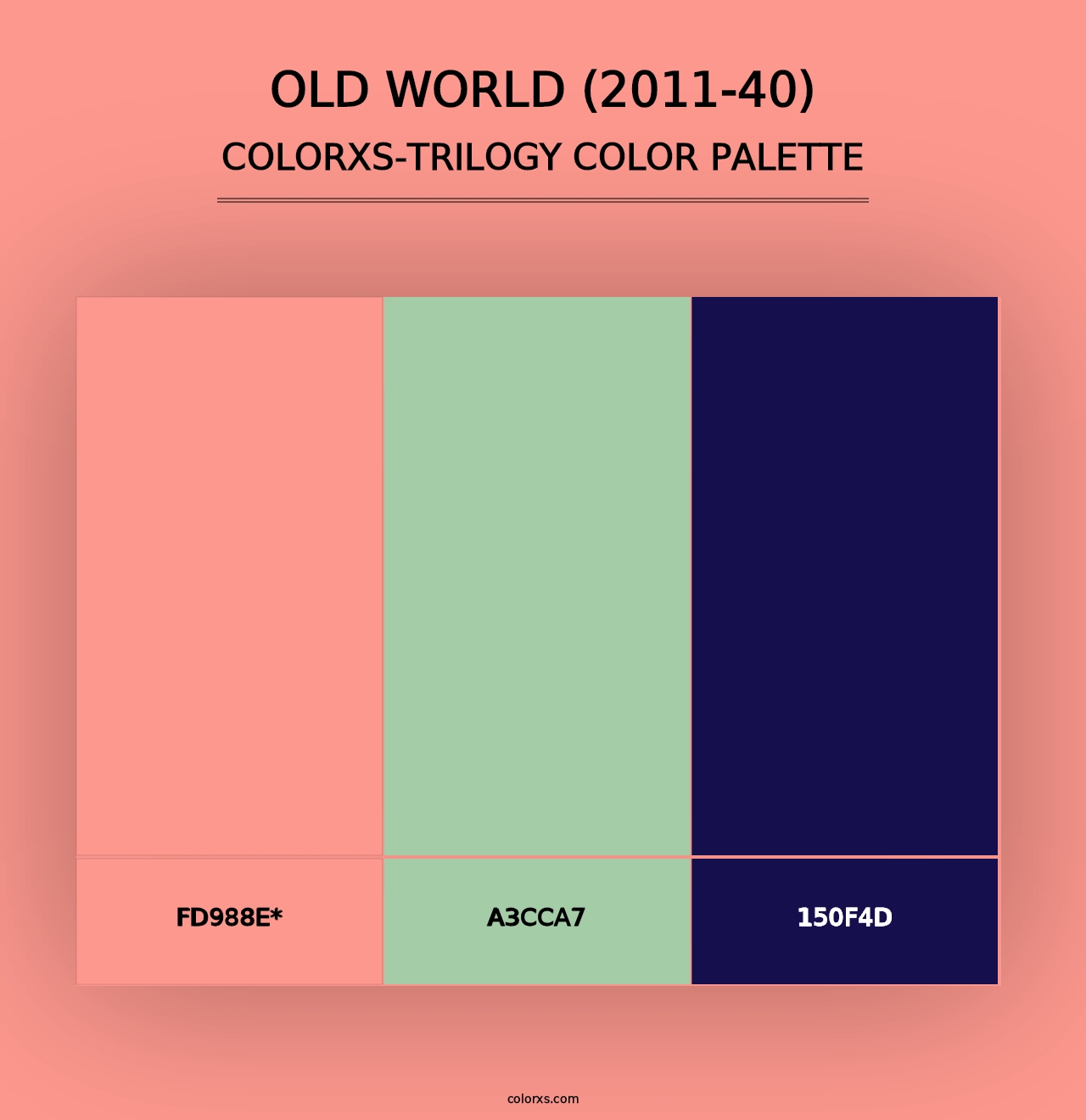 Old World (2011-40) - Colorxs Trilogy Palette