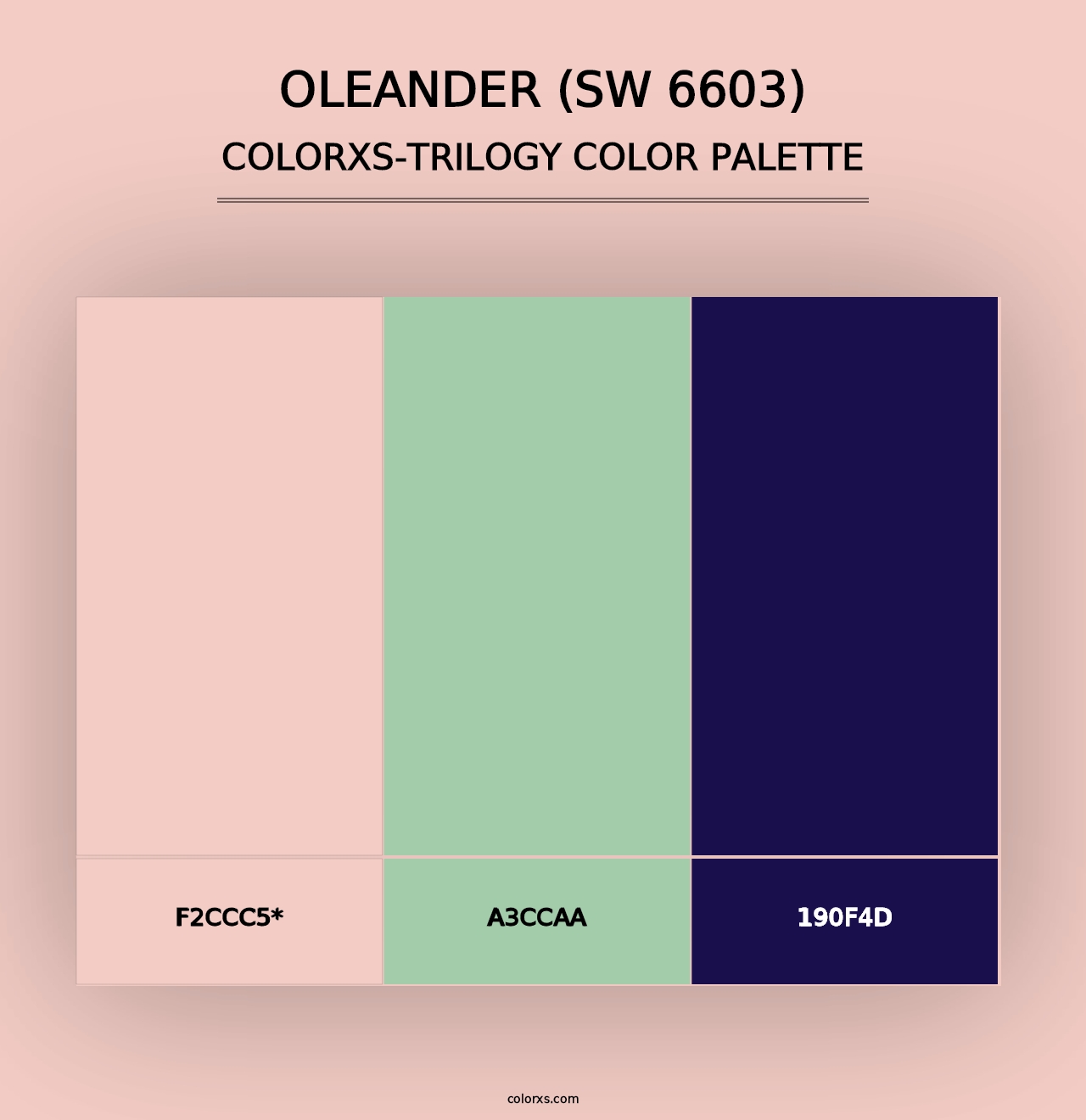 Oleander (SW 6603) - Colorxs Trilogy Palette