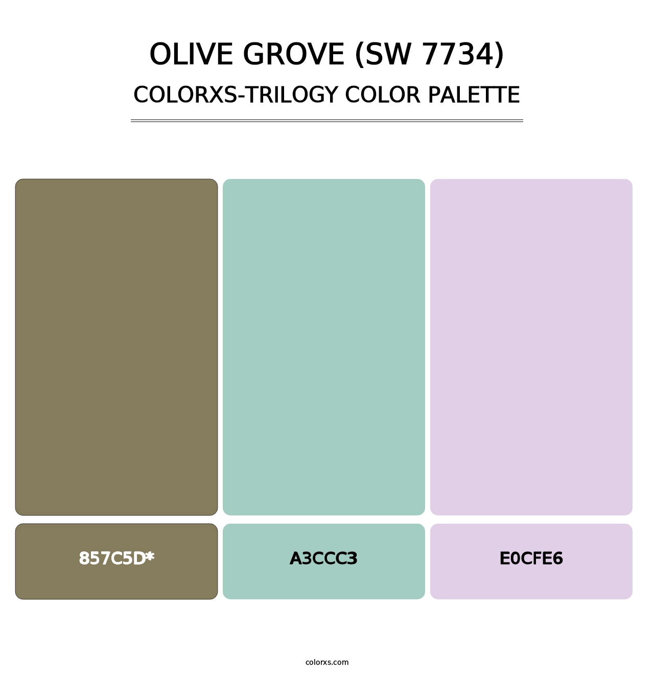 Olive Grove (SW 7734) - Colorxs Trilogy Palette