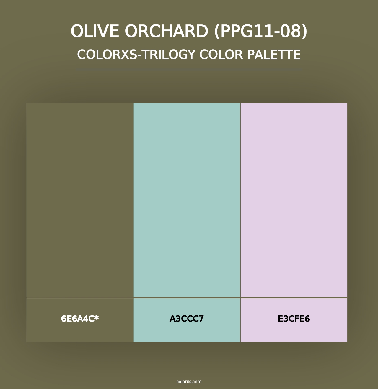 Olive Orchard (PPG11-08) - Colorxs Trilogy Palette