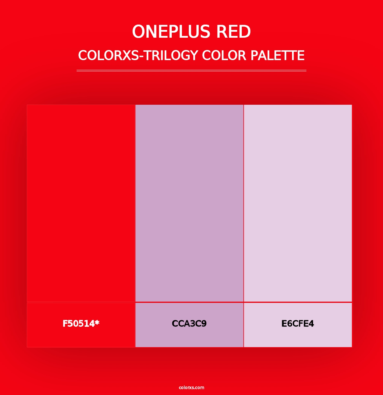 OnePlus Red - Colorxs Trilogy Palette